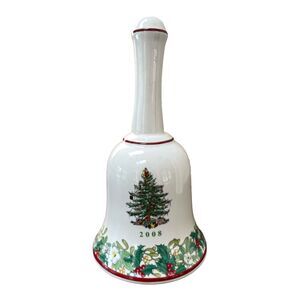 Spode Limited Edition 70th Anniversary 2008‎ Christmas Tree Porcelain Bell 7.5"